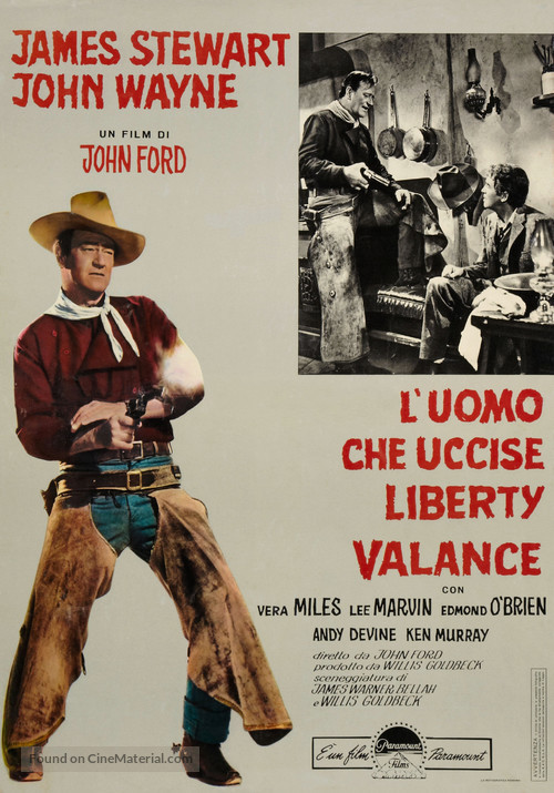 The Man Who Shot Liberty Valance - Italian Movie Poster