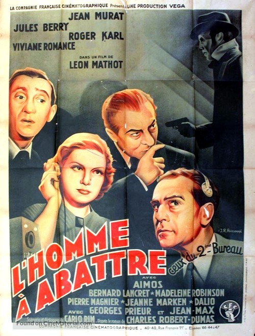 L&#039;homme &Atilde;&nbsp; abattre - French Movie Poster