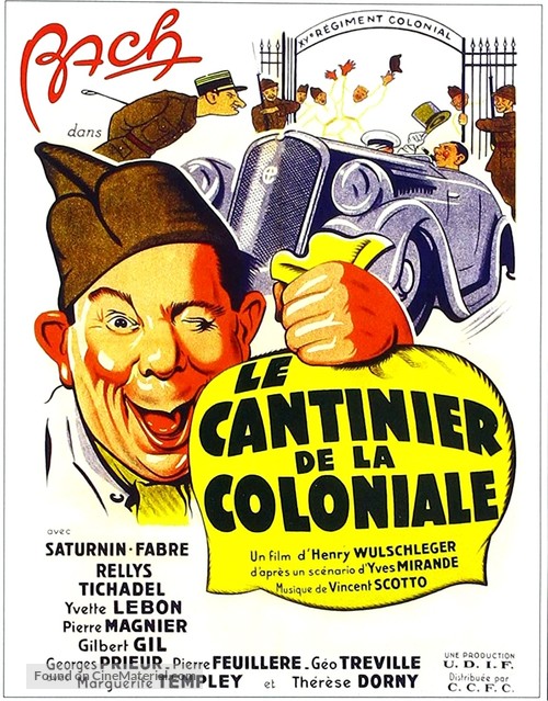 Le cantinier de la coloniale - French Movie Poster