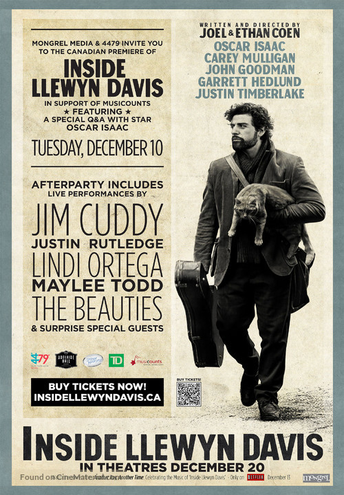 Inside Llewyn Davis - Canadian Movie Poster
