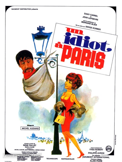 Un idiot &agrave; Paris - French Movie Poster