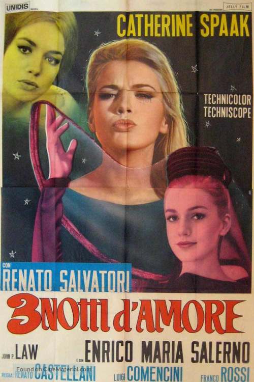 Tre notti d&#039;amore - Italian Movie Poster