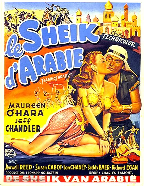 Flame of Araby - Belgian Movie Poster