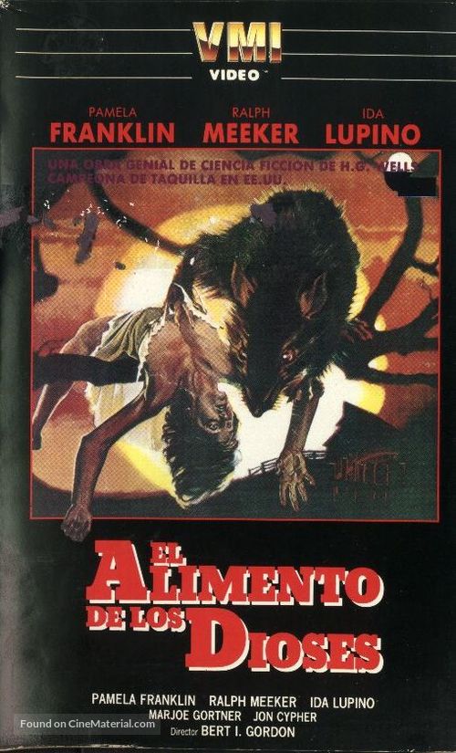 The Food of the Gods - Spanish VHS movie cover