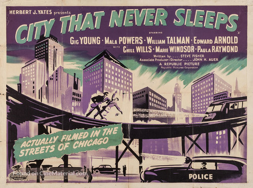 City That Never Sleeps - British Movie Poster