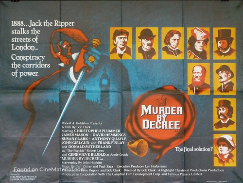 Murder by Decree - British Movie Poster