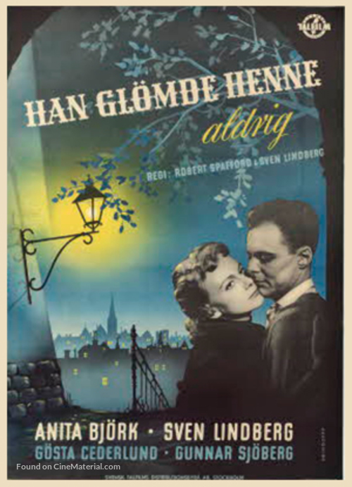 Han gl&ouml;mde henne aldrig - Swedish Movie Poster