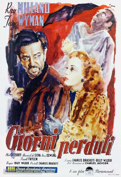 The Lost Weekend - Italian Theatrical movie poster
