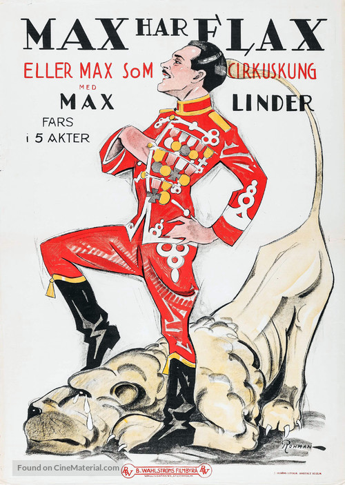 Max, der Zirkusk&ouml;nig - Swedish Movie Poster