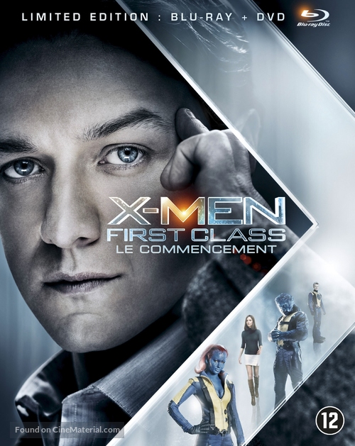 X-Men: First Class - Belgian Blu-Ray movie cover