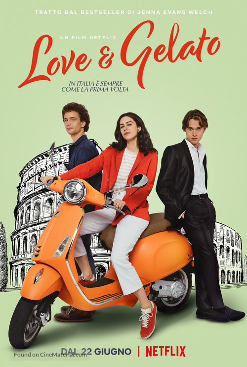 Love &amp; Gelato - Italian Movie Poster