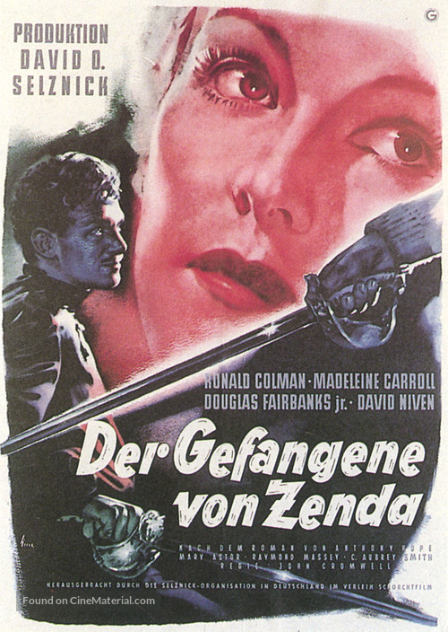 The Prisoner of Zenda - German Movie Poster