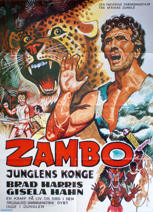 Zambo, il dominatore della foresta - Danish Movie Poster