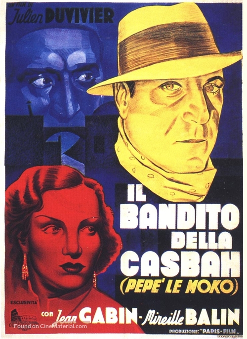 P&eacute;p&eacute; le Moko - Italian Movie Poster