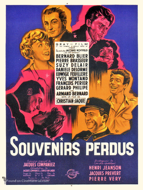 Souvenirs perdus - French Movie Poster