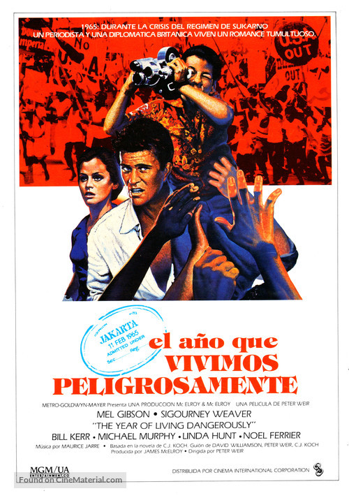 The Year of Living Dangerously - Spanish Movie Poster