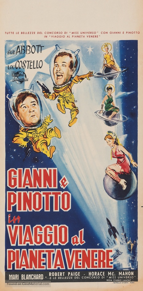 Abbott and Costello Go to Mars - Italian Movie Poster