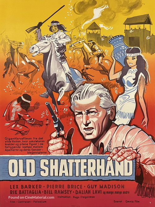 Old Shatterhand - Danish Movie Poster