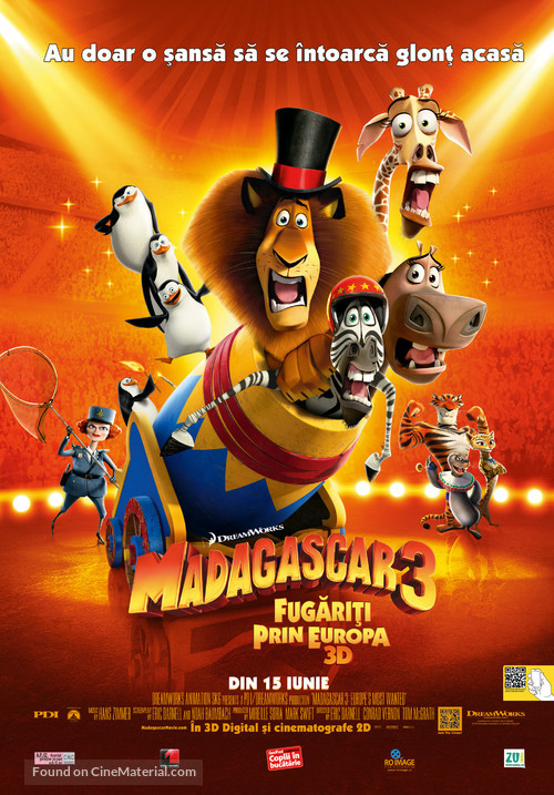 Madagascar 3: Europe&#039;s Most Wanted - Romanian Movie Poster