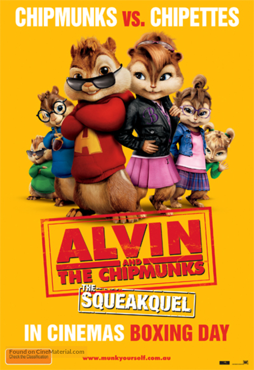 Alvin and the Chipmunks: The Squeakquel - Australian Movie Poster