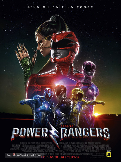 Power Rangers - French Movie Poster