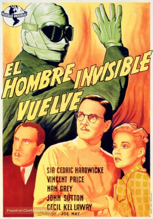 The Invisible Man Returns - Spanish Movie Poster