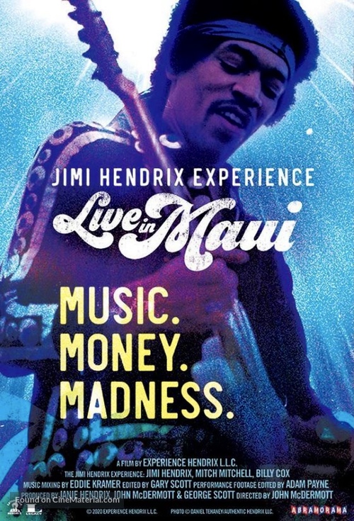 Music, Money, Madness... Jimi Hendrix in Maui - British Movie Poster