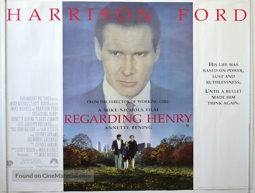 Regarding Henry - British Movie Poster