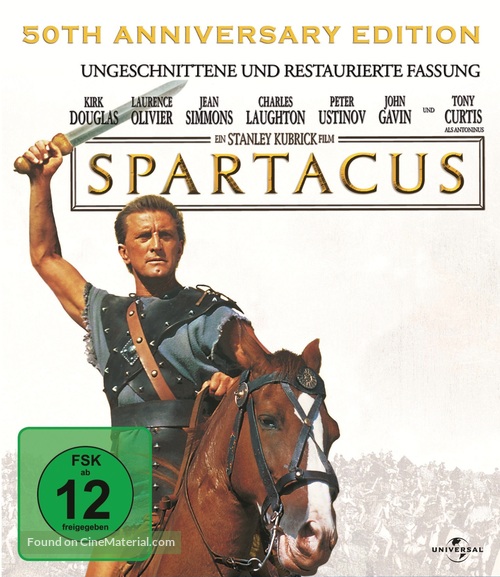 Spartacus - German Blu-Ray movie cover