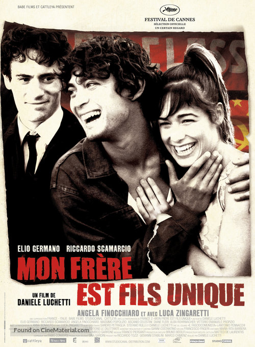 Mio fratello &eacute; figlio unico - French Movie Poster