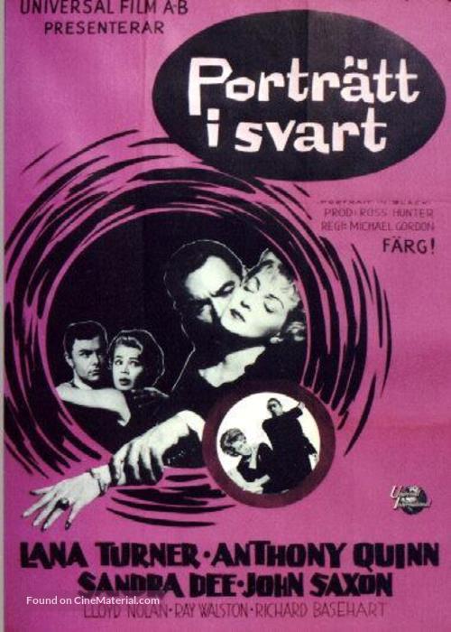 Portrait in Black - Swedish Movie Poster