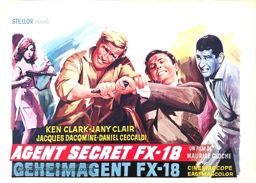 Agent secret FX 18 - Belgian Movie Poster