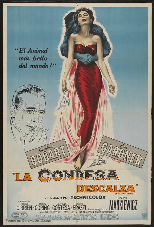 The Barefoot Contessa - Argentinian Movie Poster
