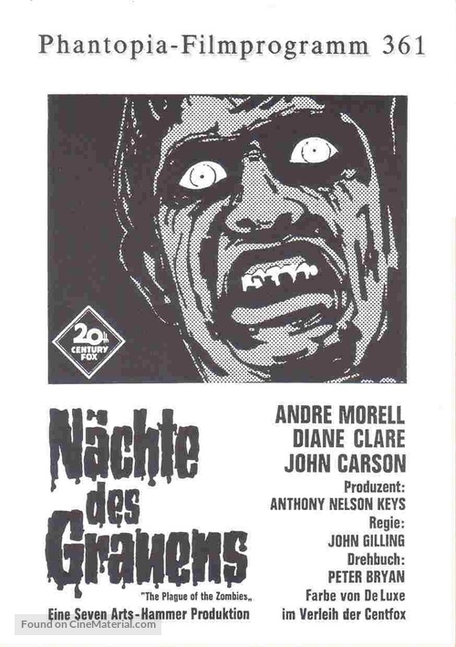 The Plague of the Zombies - German poster