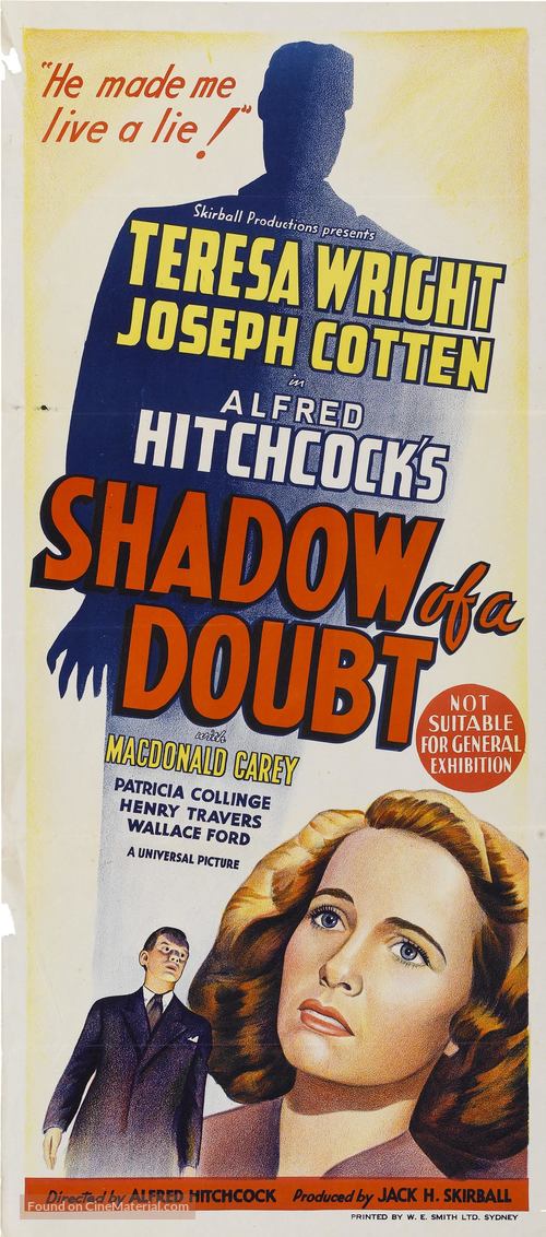 Shadow of a Doubt - Australian Movie Poster