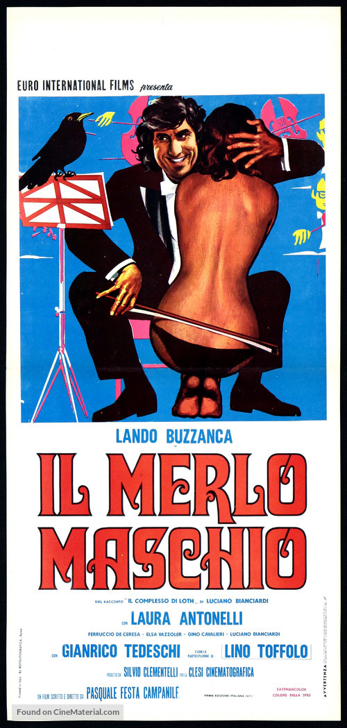 Il merlo maschio - Italian Movie Poster