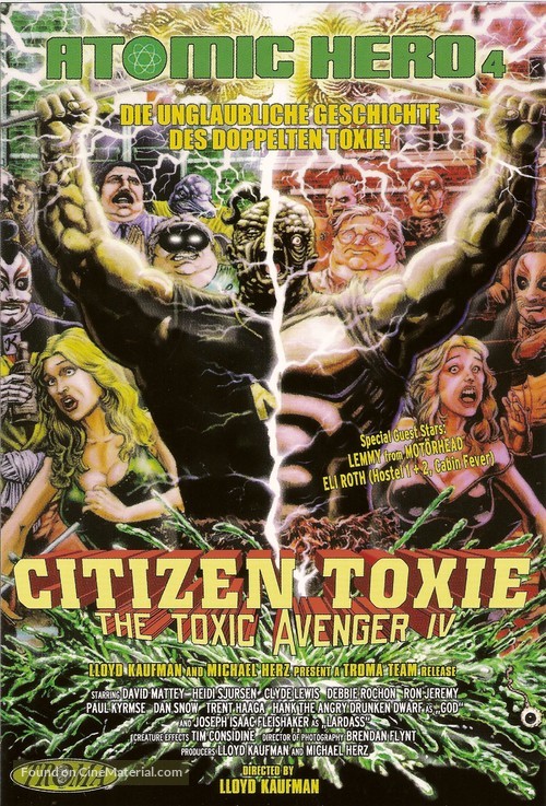 Citizen Toxie: The Toxic Avenger IV - German Movie Poster