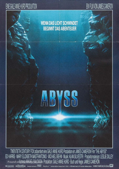 The Abyss - German Movie Poster