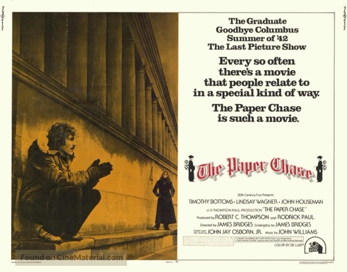 The Paper Chase - Theatrical movie poster