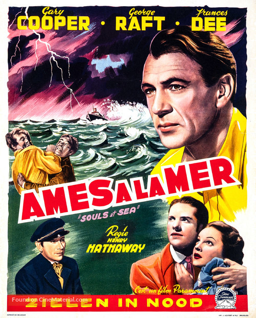 Souls at Sea - Belgian Movie Poster