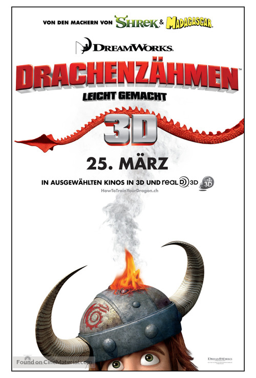 How to Train Your Dragon - Swiss Movie Poster