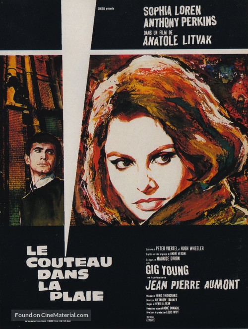 Couteau dans la plaie, Le - French Movie Poster