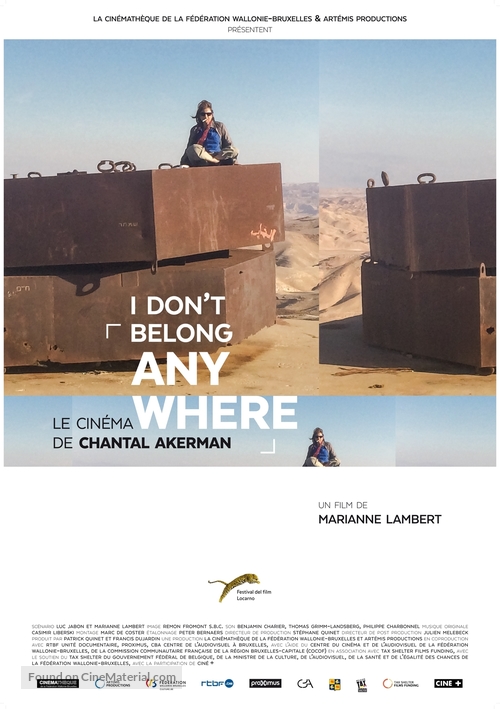 I Don&#039;t Belong Anywhere: The Cinema of Chantal Akerman - Belgian Movie Poster