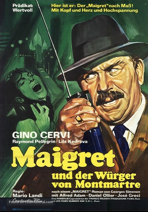 Maigret &agrave; Pigalle - German Movie Poster