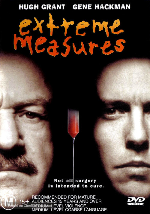 Extreme Measures - Australian DVD movie cover