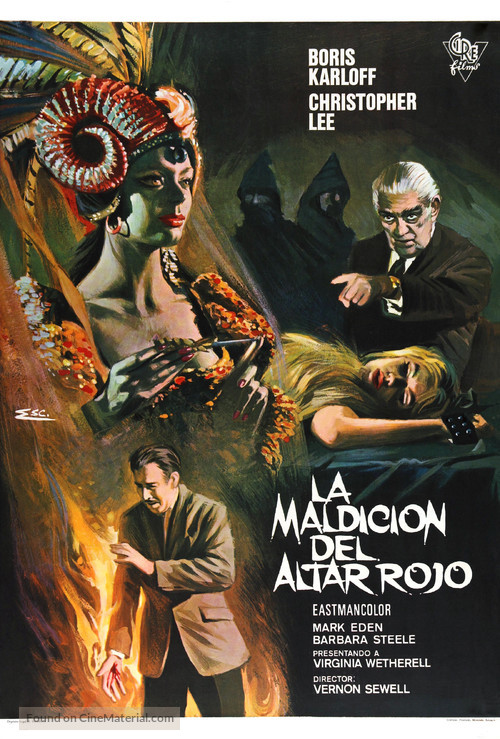 Curse of the Crimson Altar - Spanish Movie Poster