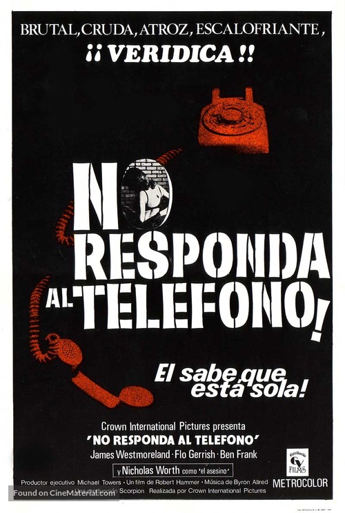 Don&#039;t Answer the Phone! - Argentinian Movie Poster