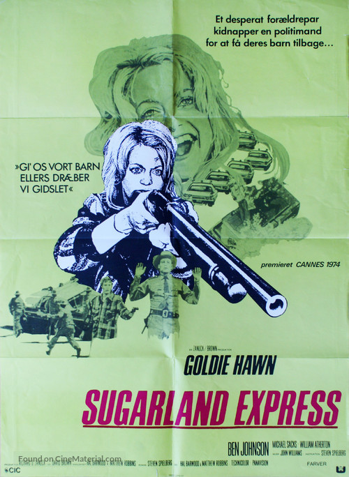 The Sugarland Express - Danish Movie Poster