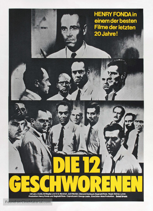 12 Angry Men - German Movie Poster
