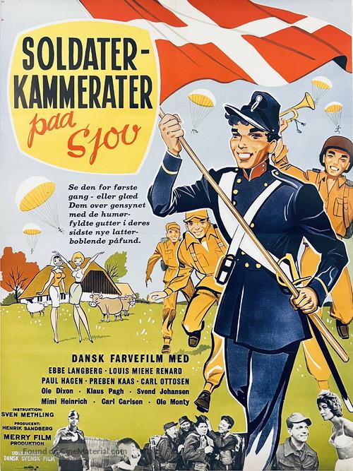 Soldaterkammerater p&aring; sjov - Danish Movie Poster